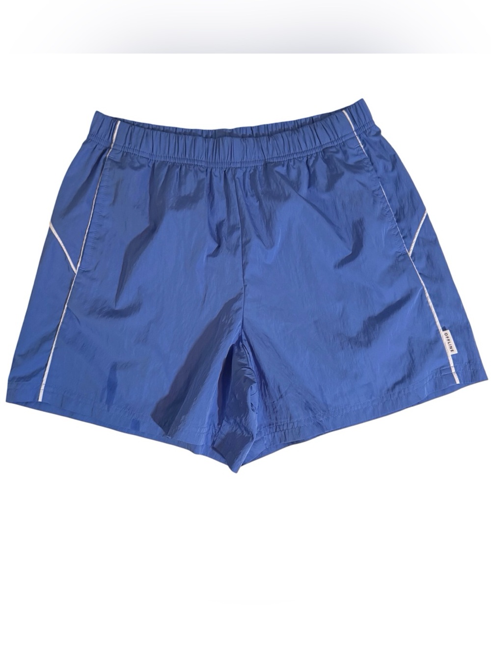 Offline By Aerie Size Small Blue Nylon Pull On Shorts 5” Inseam Athletic Lounge